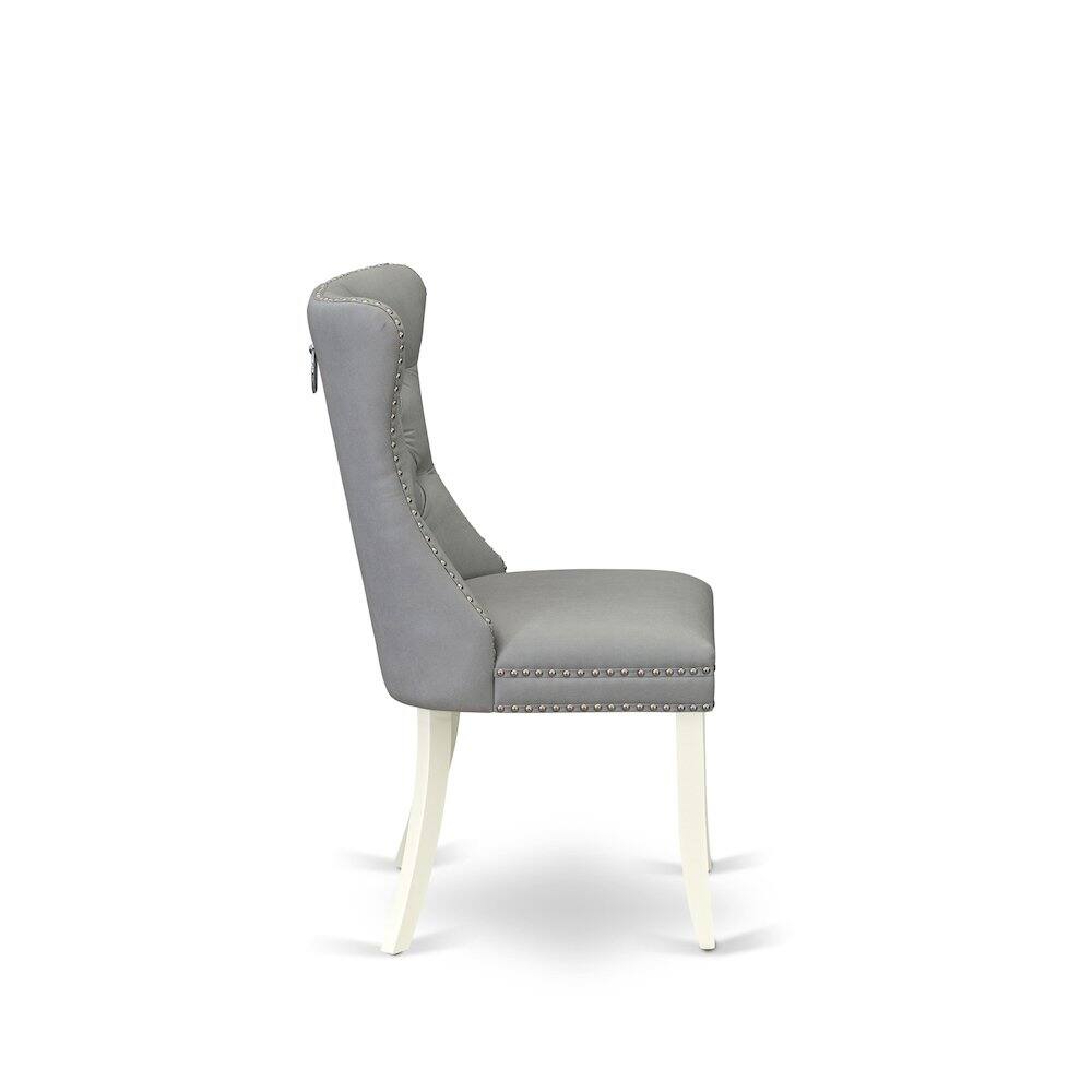 Alt View 9. East West Furniture - 3 Piece Dining Table Set - White.