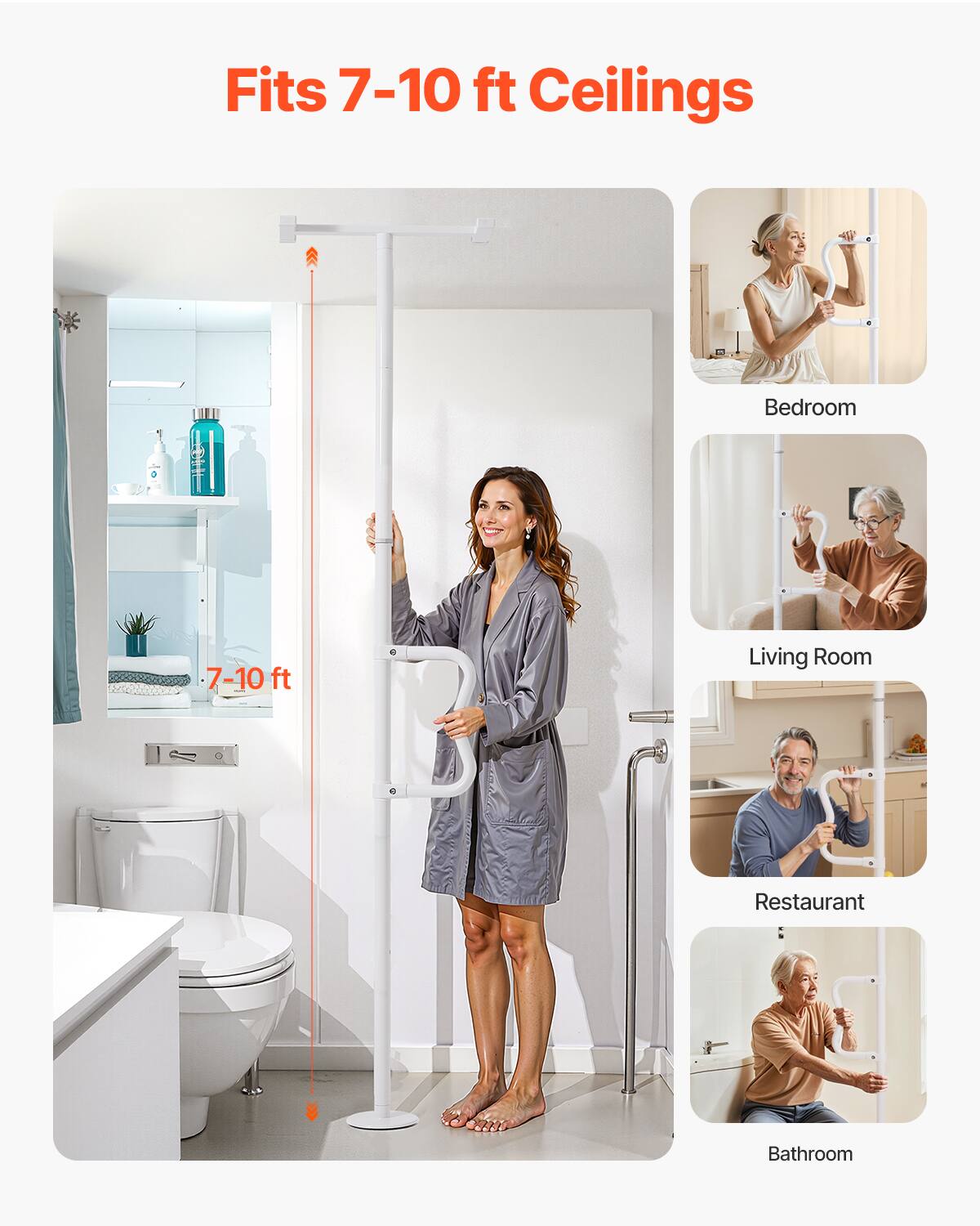 Fits 7-10 ft Ceilings

- Bedroom
- Living Room
- Restaurant
- Bathroom

7-10 ft