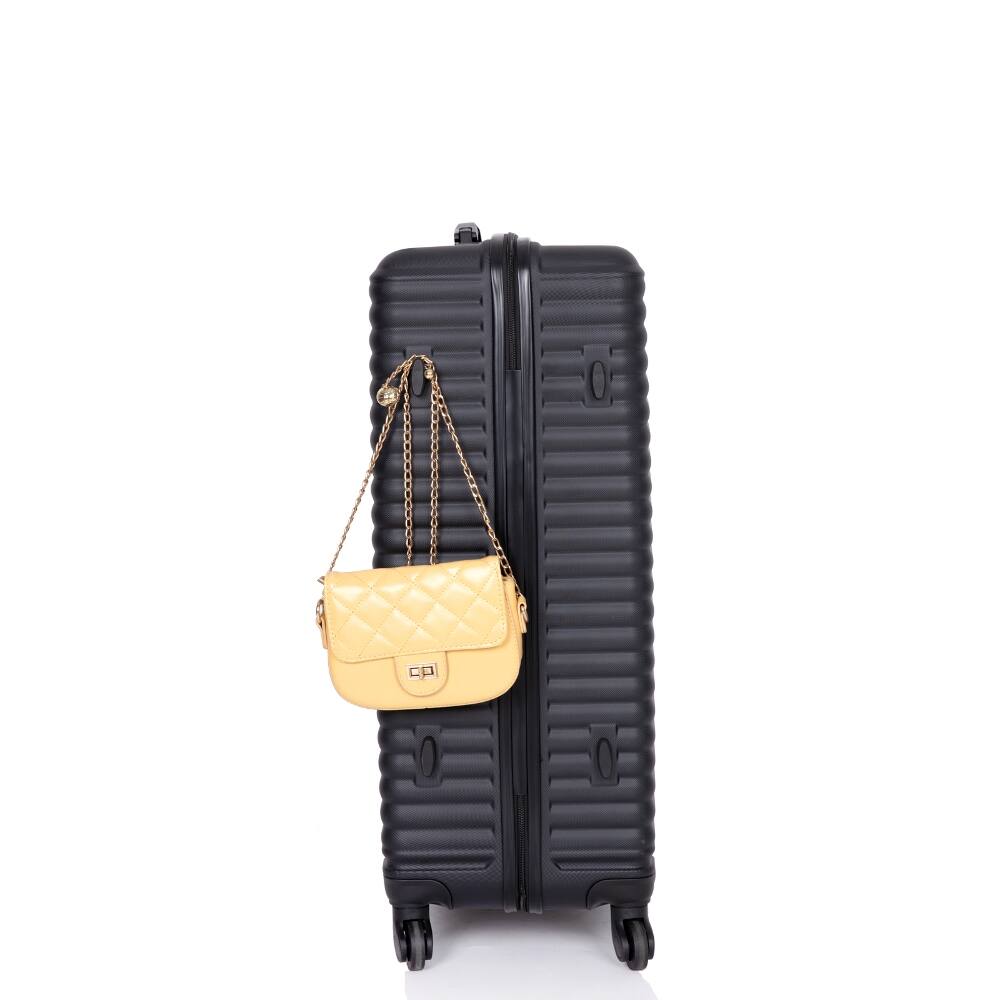 Alt View 4. Ropilly - Ropilly 3 Piece Luggage Set Hardshell Suitcase with Wheels TSA Lock Black 20 24 28 Inch - Black.