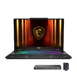 MSI - Cyborg 15 15.6" Gaming Laptop,Intel 7-240H,16GB RAM,1TB SSD+1TB Dock Set,RTX 5060,Backlit Keyboard,Win 11 - Black