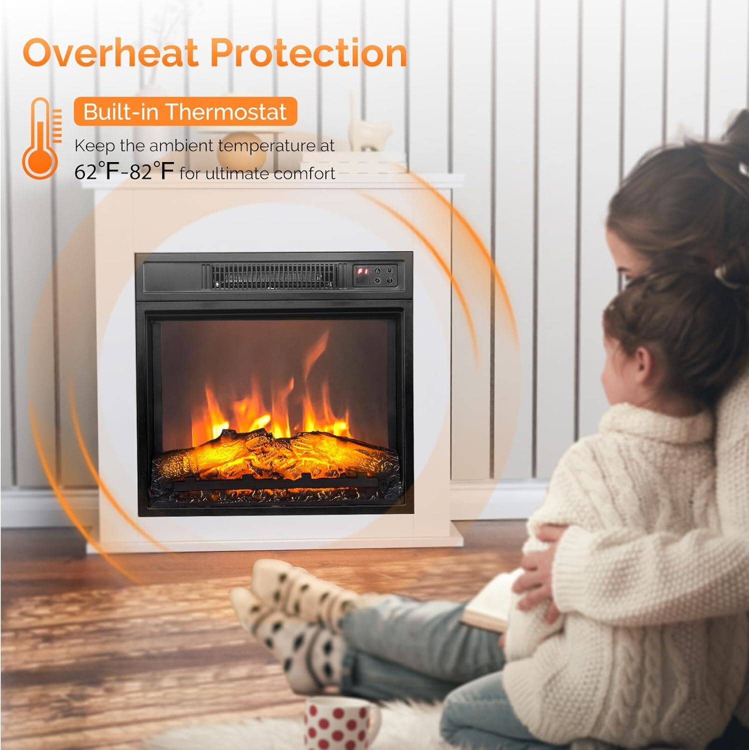 Overheat Protection  
Built-in Thermostat  
Keep the ambient temperature at 62°F-82°F for ultimate comfort