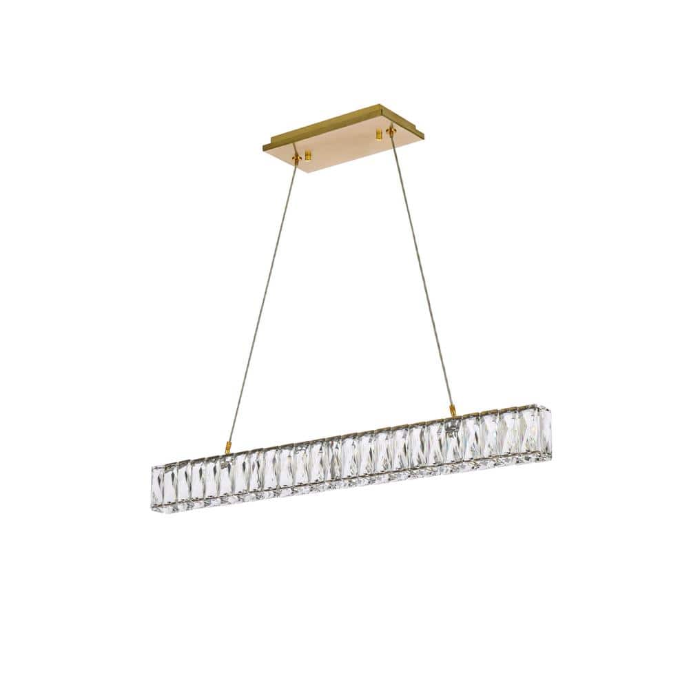 Elegant Lighting - Monroe 31 inch LED linear pendant in - Gold price history on PriceWatchPro