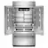 Back. KitchenAid - 24.2 Cu. Ft. Built-In French Door Bottom Mount Refrigerator - Stainless Steel with PrintShield Finish.