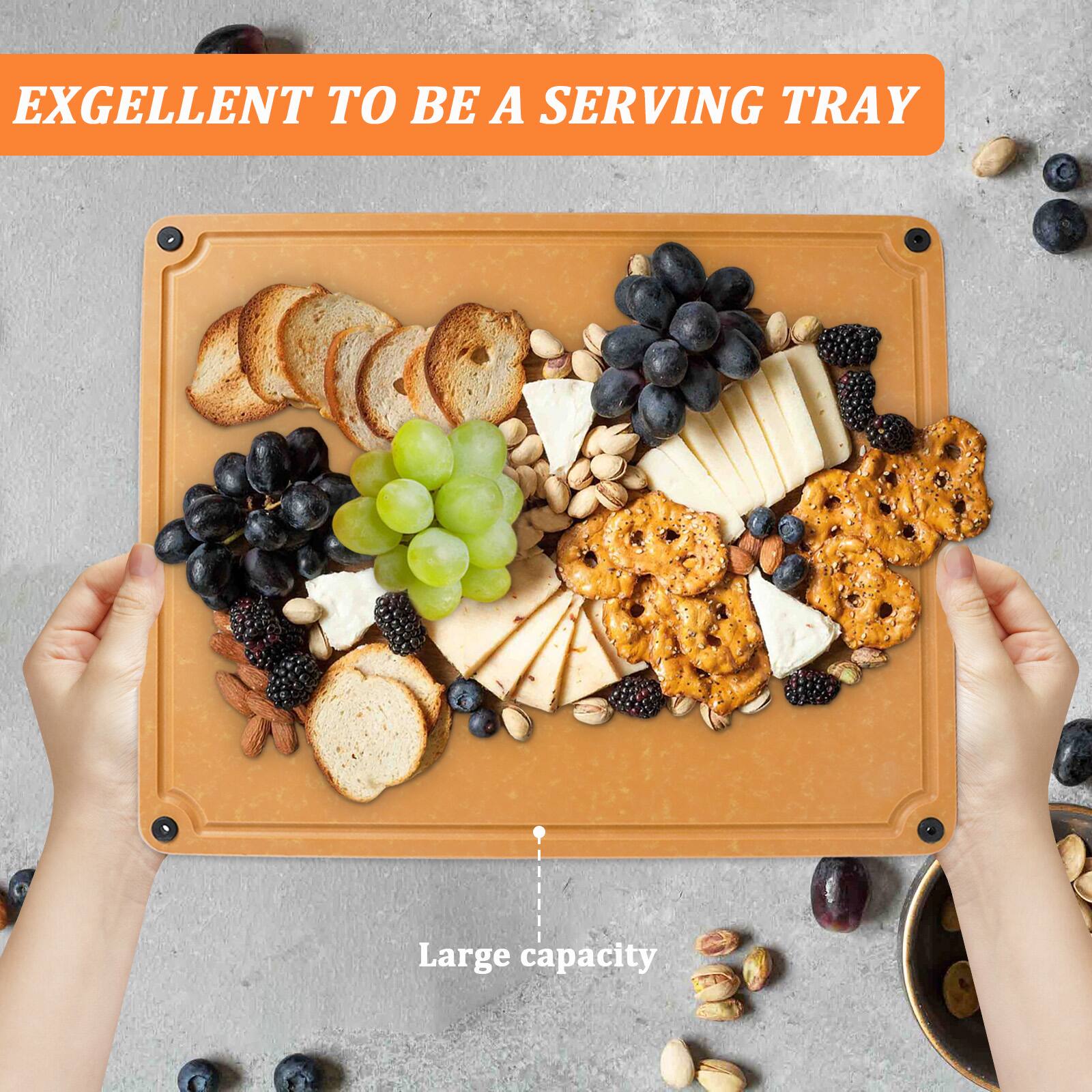 EXCELLENT TO BE A SERVING TRAY  
Large capacity