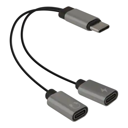 Front. Helix - USB-C to Dual USB-C Adapter.