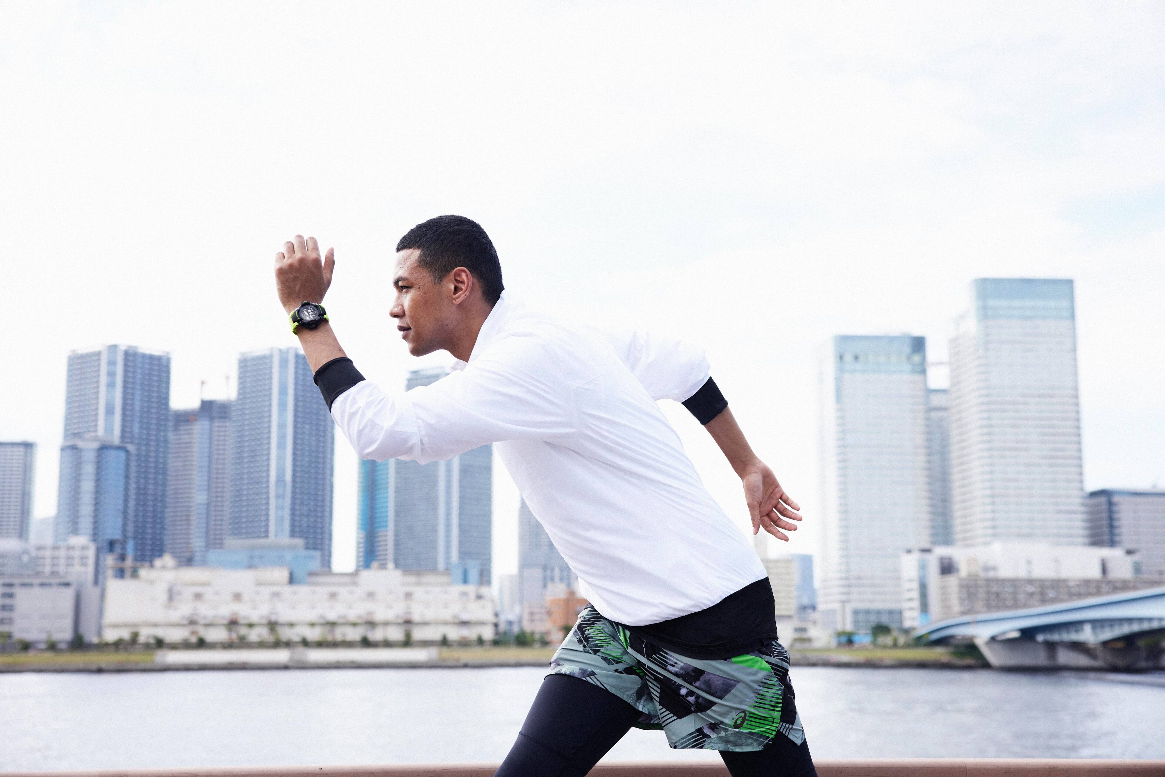 Alt View 14. Casio - G-Shock Move 52mm Heart Rate + GPS Solar Assist Resin Strap Smartwatch - Yellow.