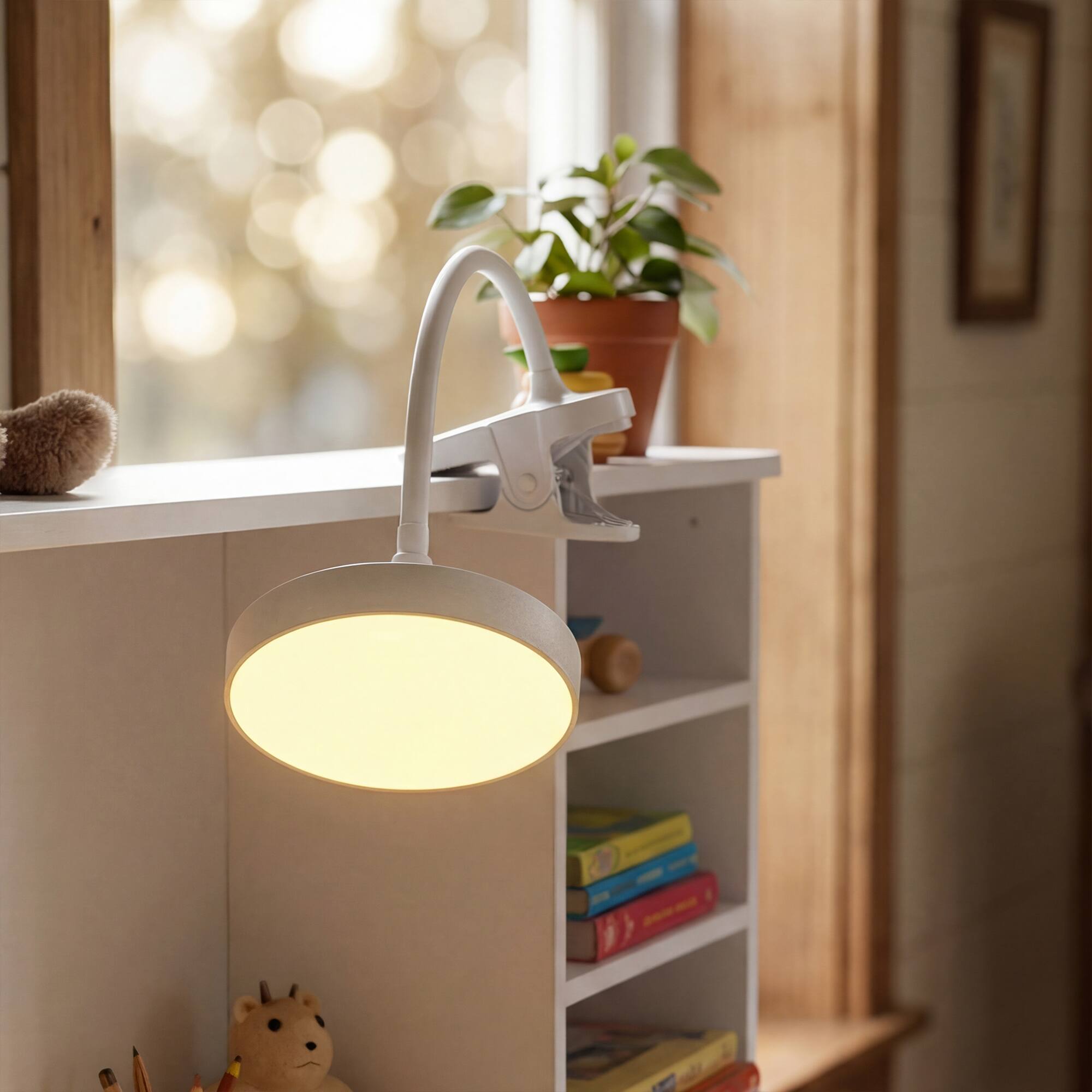 Alt View 6. Famapy - Kids Solid Wood Desk & Chair Set – Height Adjustable with Tiltable Tabletop, Storage for Study, Drawing, Reading - White.