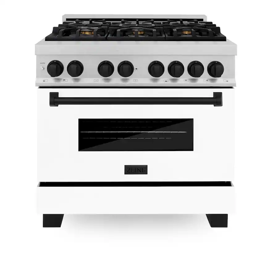 Front. ZLINE - 36 in. Wide 6 Burner 4.6 cu. ft. Autograph Legacy Dual ...