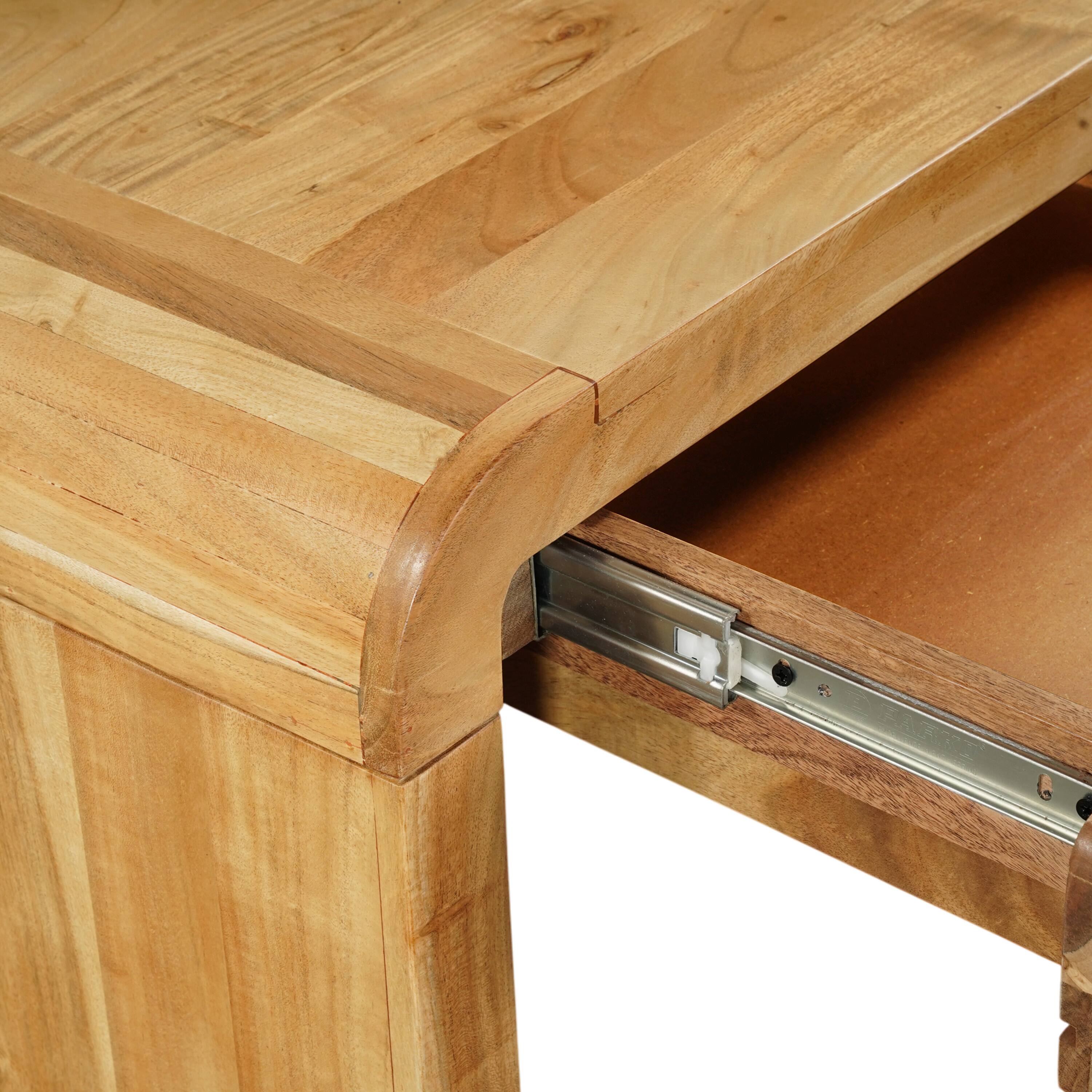 Alt View 2. Manhattan Lane - Arlow Console Table | 43" Wide Top | Handcrafted | Dual Drawer Storage - Brown.