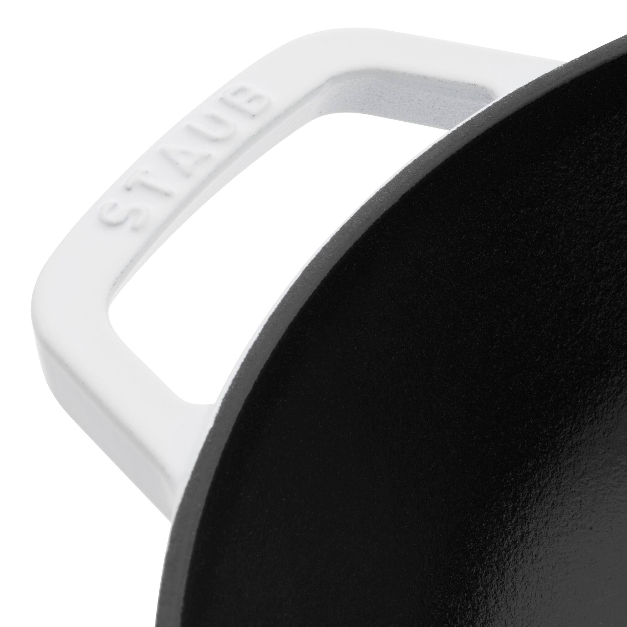 Alt View 1. Staub - Staub Cast Iron Perfect Pan , Dutch Oven, 4.5-quart,  serves 4-5, Made in France, White - White.