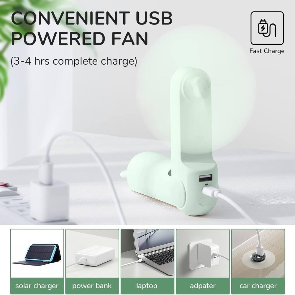 CONVENIENT USB POWERED FAN (3-4 hrs complete charge)

Fast Charge solar charger power bank laptop adapter car charger
