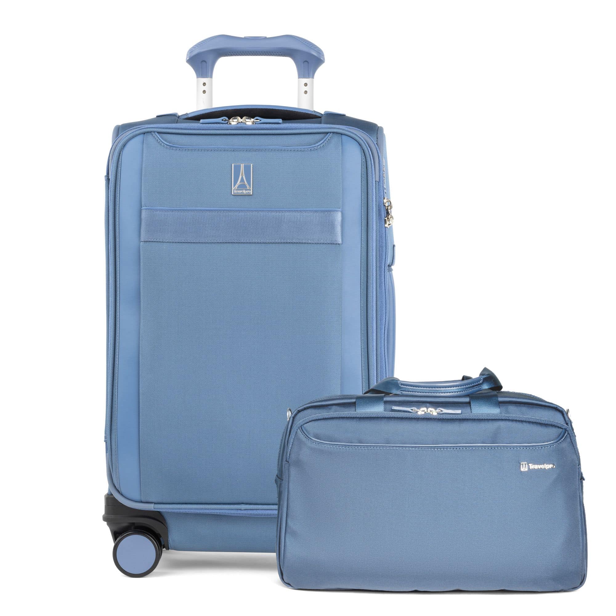 Travelpro - Versapack + Softside Carry-On & Underseat Travel Tote Bag Luggage Set - Elemental Blue