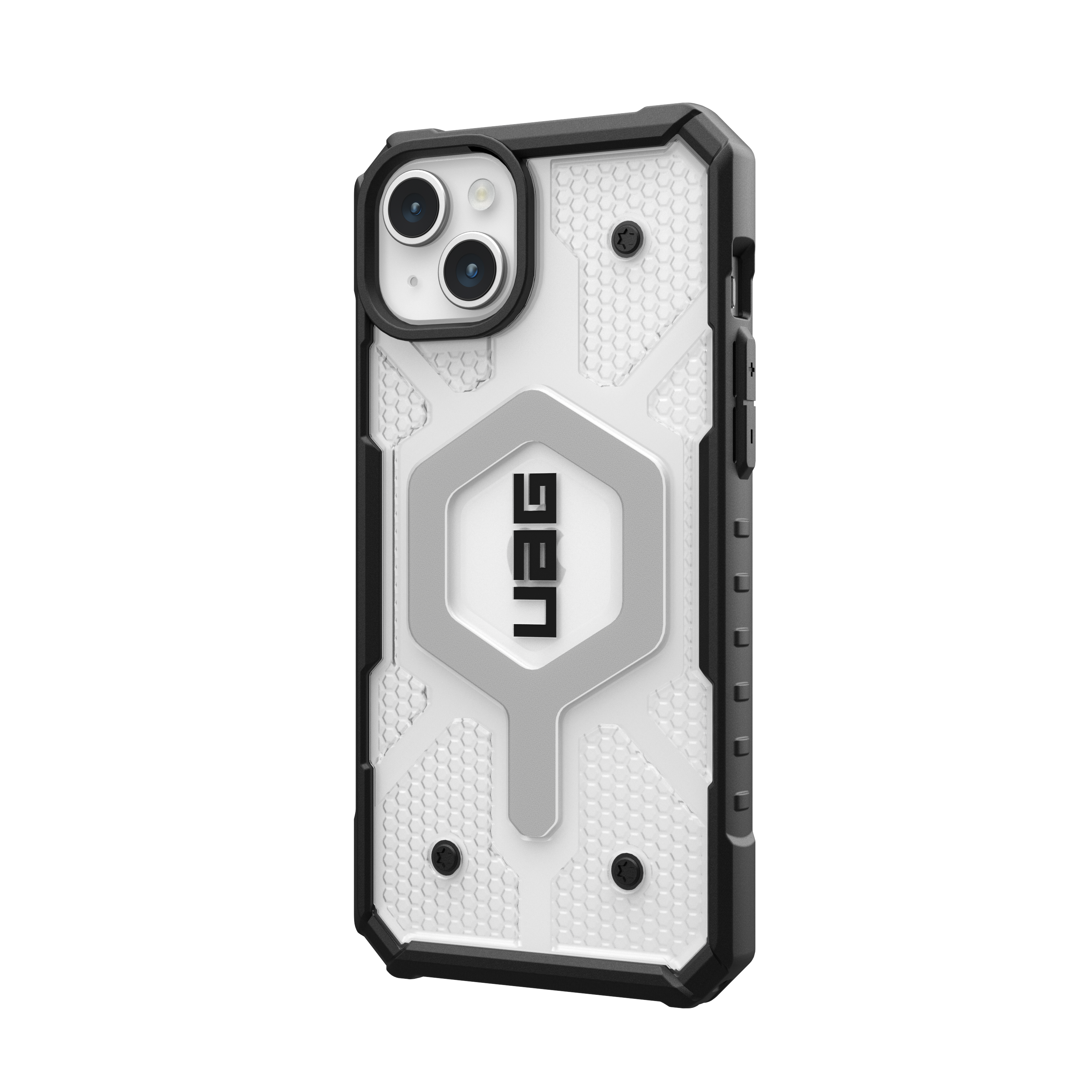 Angle. UAG - Pathfinder Series Case with Magsafe for Apple iPhone 15 Plus - Ice.