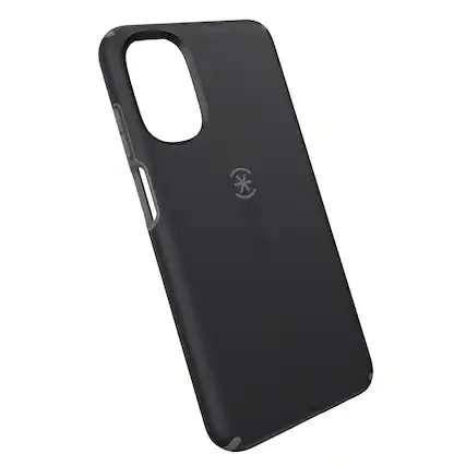 Front. Speck - Speck ImpactHero Black Case - Moto g 5G - Black/Slate Grey.