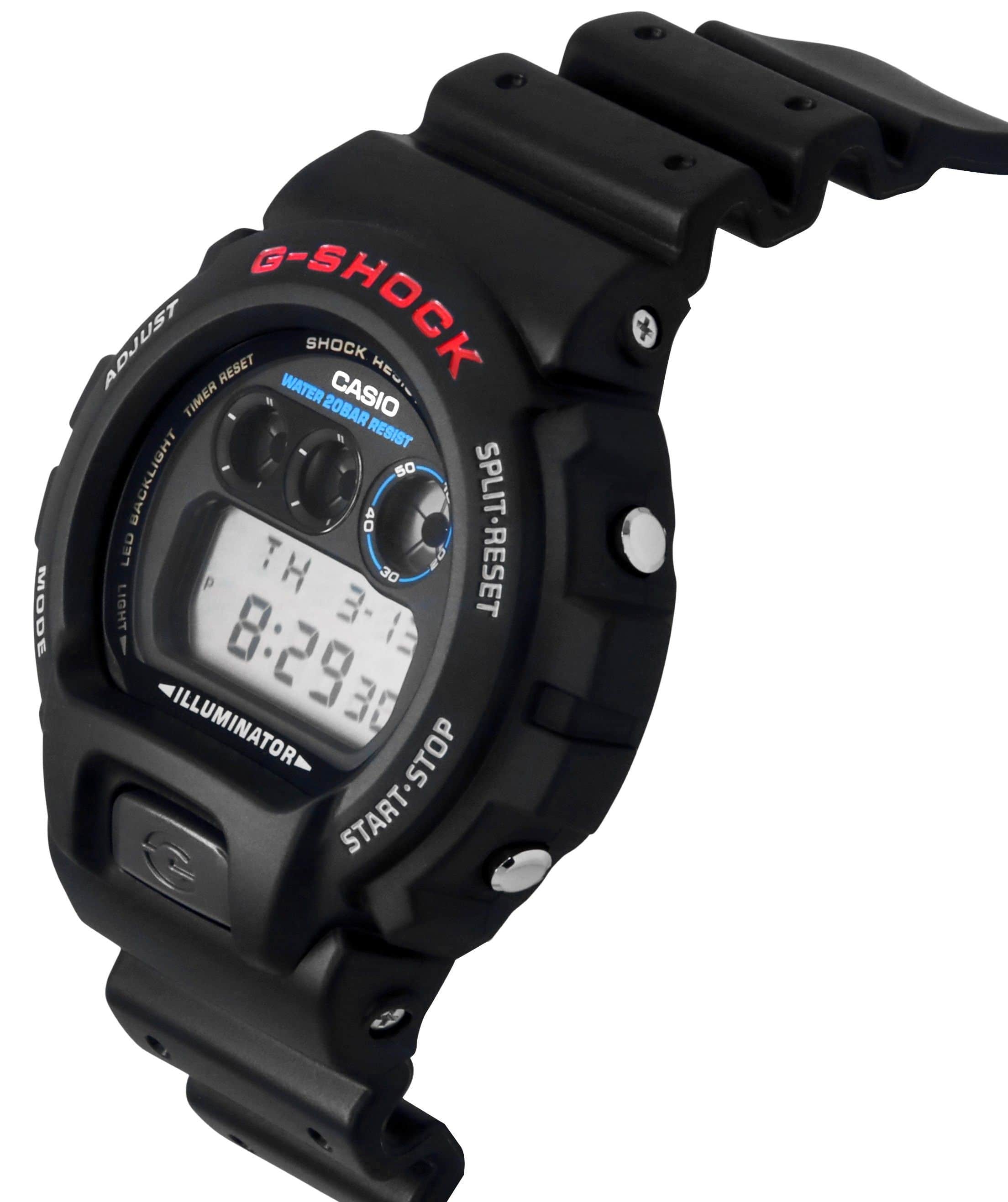 Casio G Shock Digital Resin Strap Quartz DW 6900U 1 200M Men's