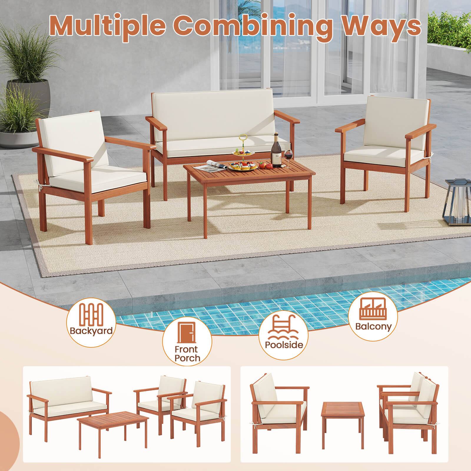 Multiple Combining Ways

Backyard
Front Porch
Poolside
Balcony