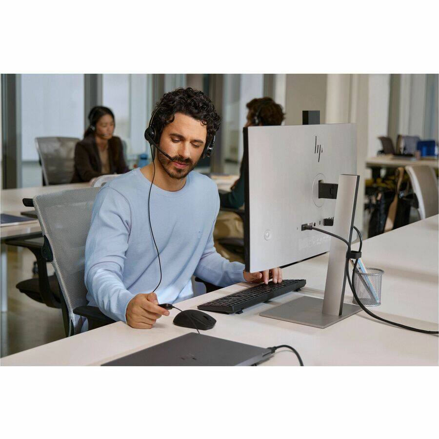 Alt View 5. Poly - Poly Mission 425 Stereo USB Wired Headset (Bulk) (C01B6A6) - Microsoft Teams Certification - Stereo - USB, USB Type A - Black.