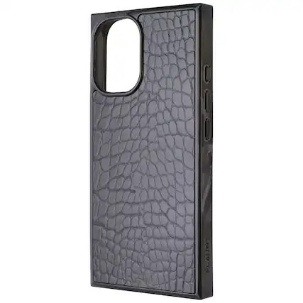 Front. Square - Square by Flaunt Case for MagSafe for Apple iPhone 16 - Black Crocodile - Black.