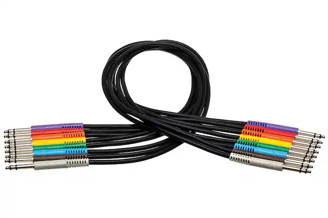 Front. HOSA - Balanced Patch Cables, TT TRS to Same, 1.5 ft. Misc Cords Cables Headphones.
