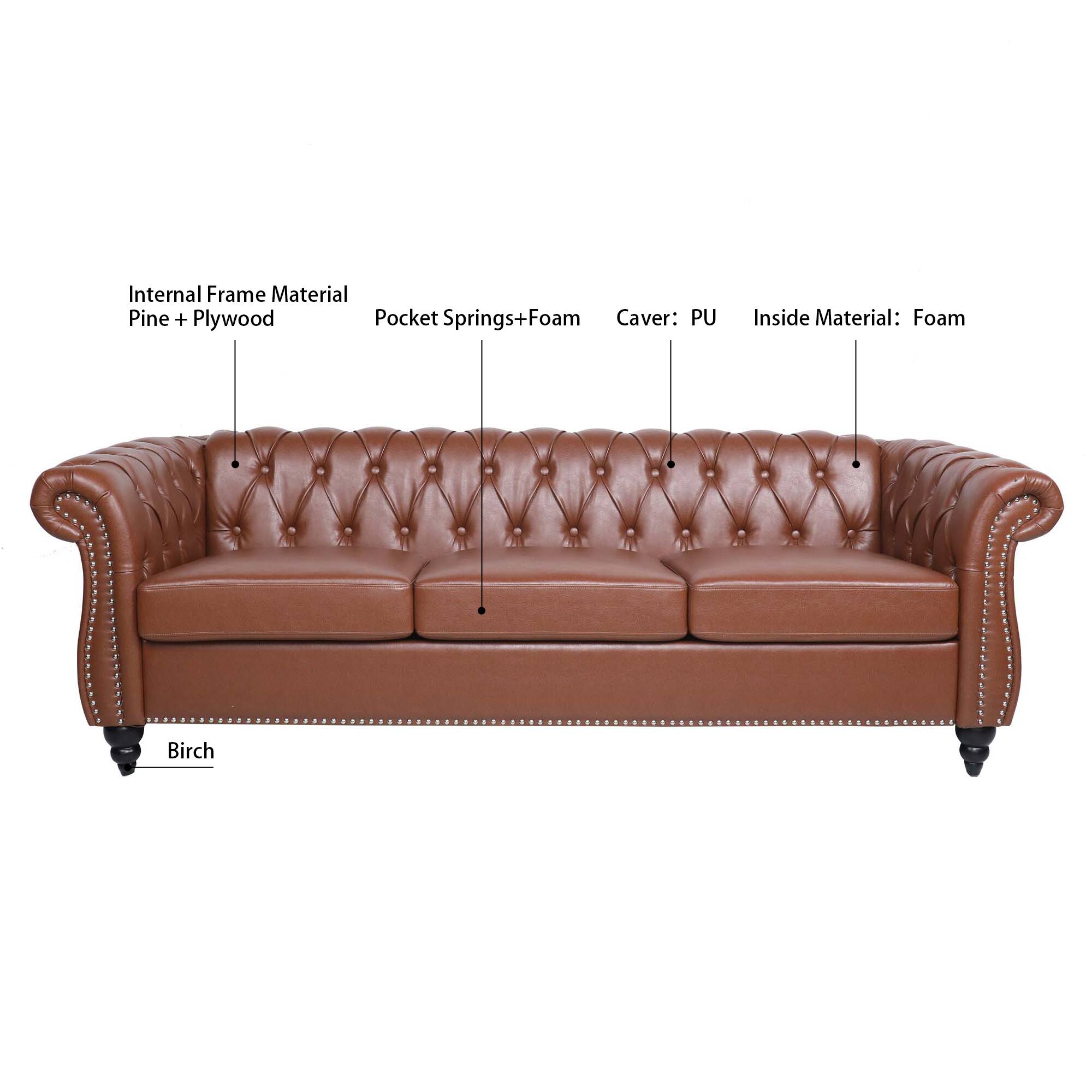 Internal Frame Material: Pine + Plywood  
Pocket Springs + Foam  
Caver: PU  
Inside Material: Foam  
Birch