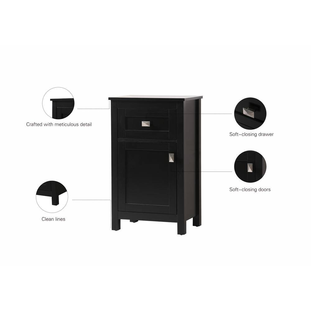 Crafted with meticulous detail  
Soft-closing drawer  
Soft-closing doors  
Clean lines