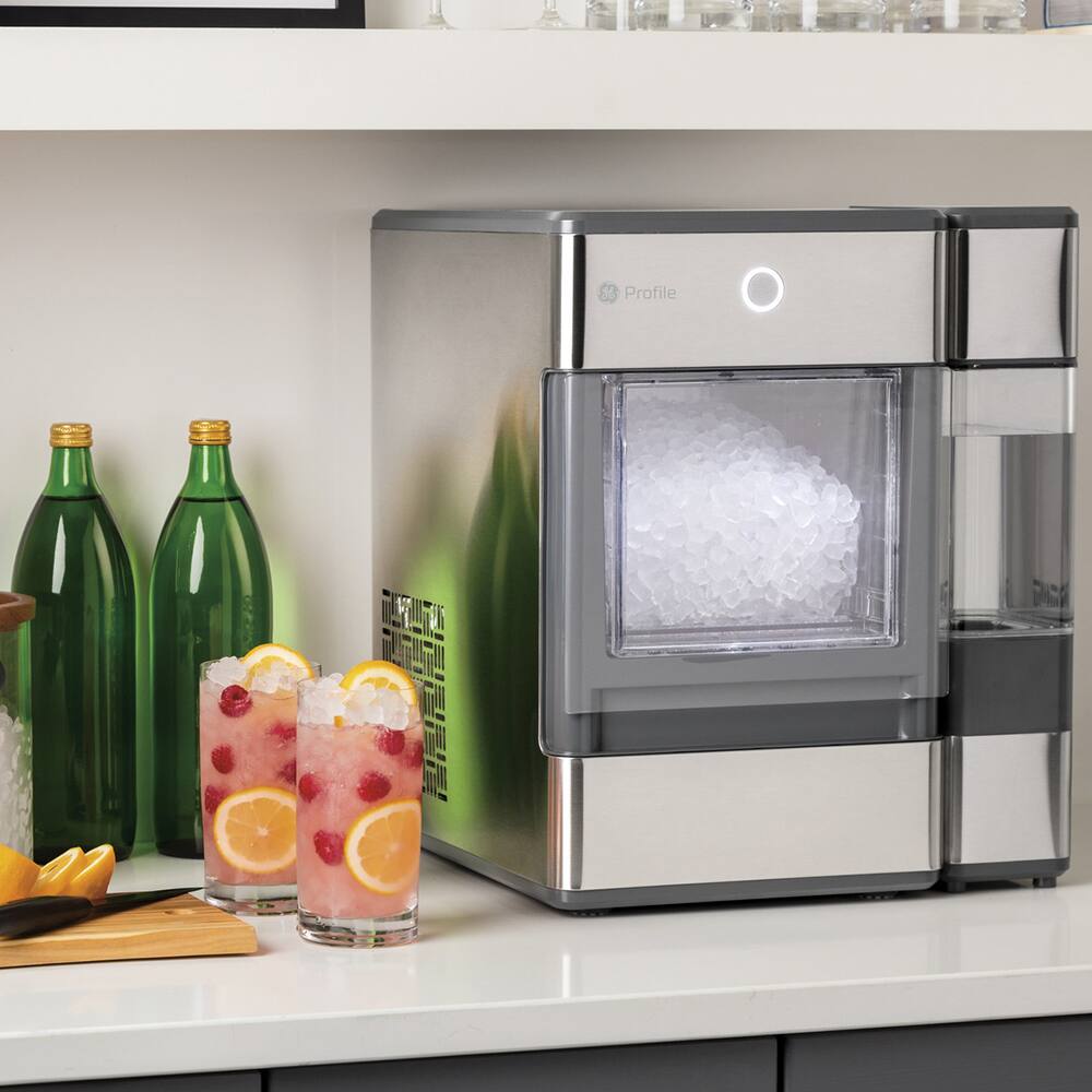 Alt View 2. GE Profile - Opal Countertop Nugget Ice Maker with Side Tank - Stainless Steel.
