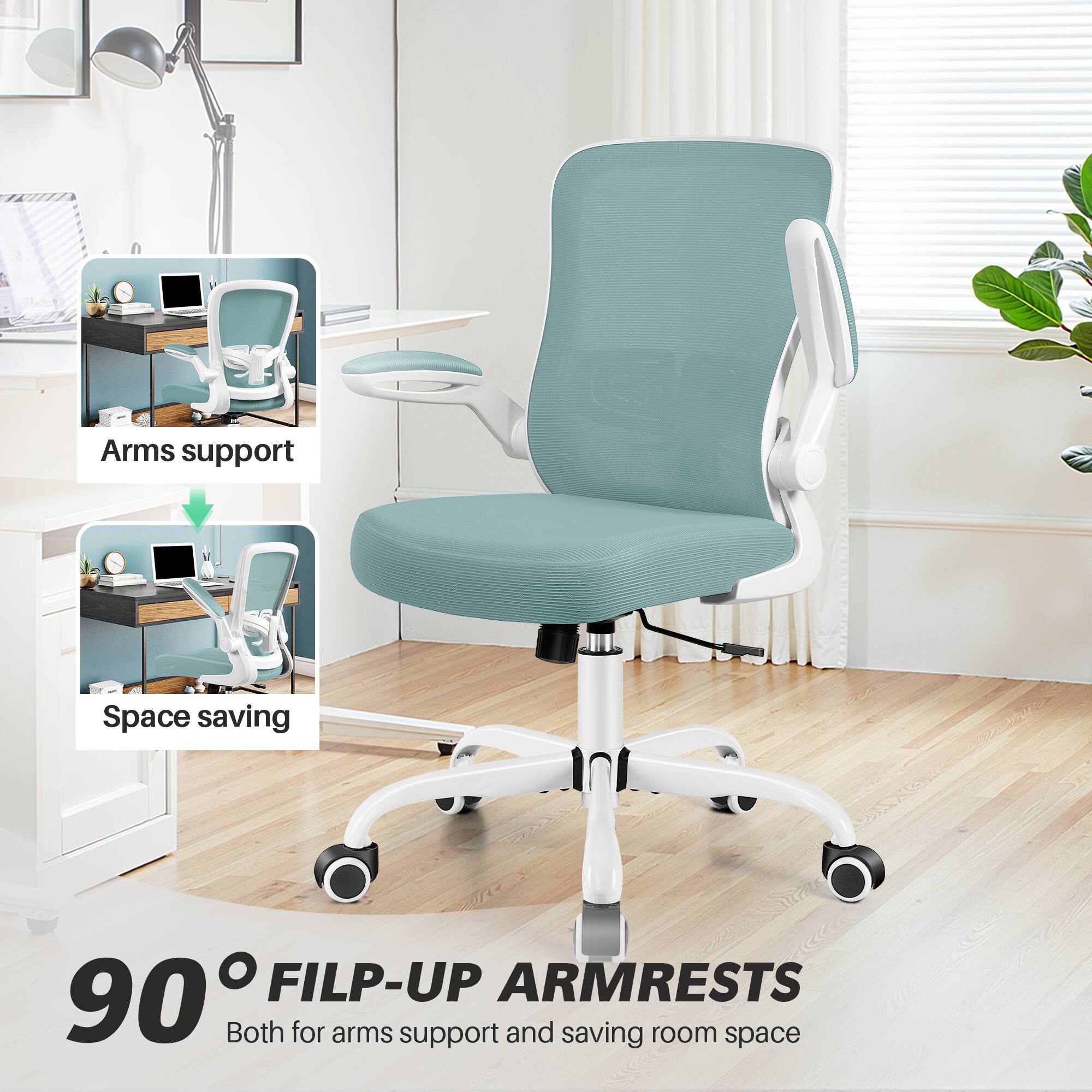 Arms support Space saving

90° FILP-UP ARMRESTS

Both for arms support and saving room space