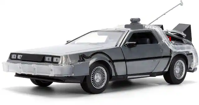 Front. Jada Toys - Back to the Future 40th Anniversary Hollywood Rides 1/24 Scale Model Car - Collectibles - Multicolor.