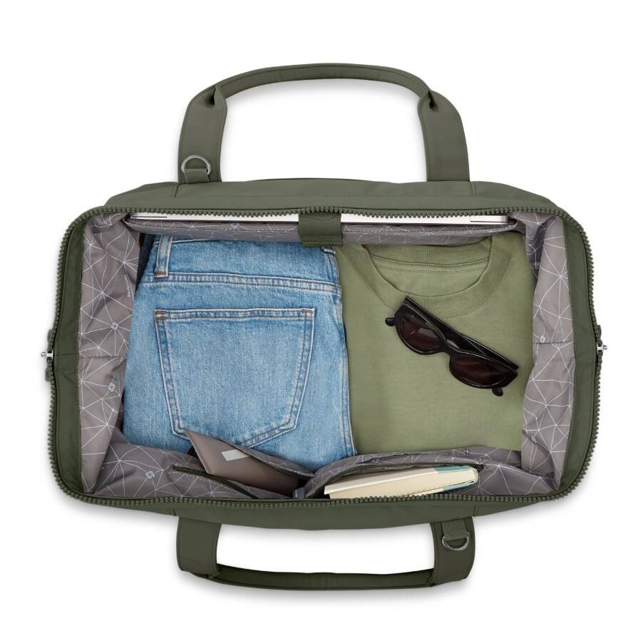 Angle. Samsonite - Better Than Basic Drop Bottom Weekender Duffle Bag - OLIVE.