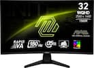 The text on the image is grouped and corrected as follows:
"NITE 32 WQHD 2560 x 1440 1500R A MAG MSI ARSENAL GAMING VESA CERTIFIED RAPID 05 ms VA 180 Hz GTG DisplayHDR msi."