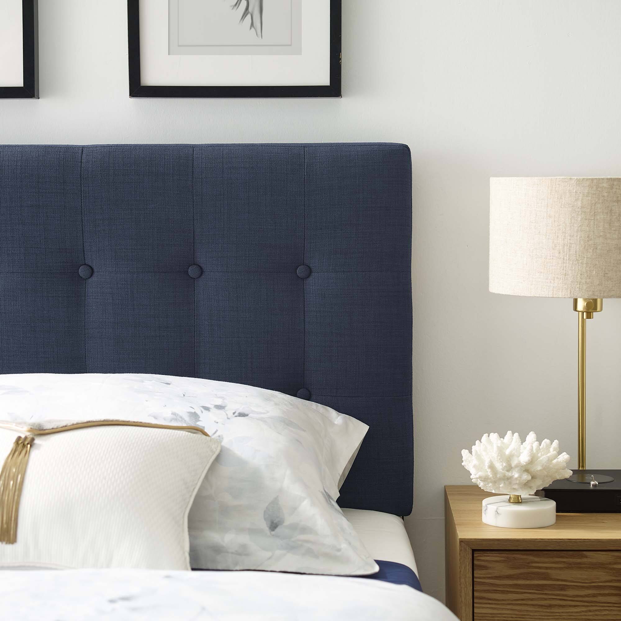 Alt View 4. Modway - Emily Upholstered Fabric Twin Headboard by Modway - Blue.