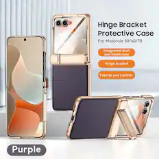 Hinge Bracket Protective Case For Motorola 50/60/70
Integrated shell and membrane
Hinge bracket
Fabrics and Leather
Purple