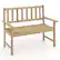 Front. Costway - Indonesia Teak Wood Garden Bench 2-Person Patio Bench with Backrest & Armrests - Natural.