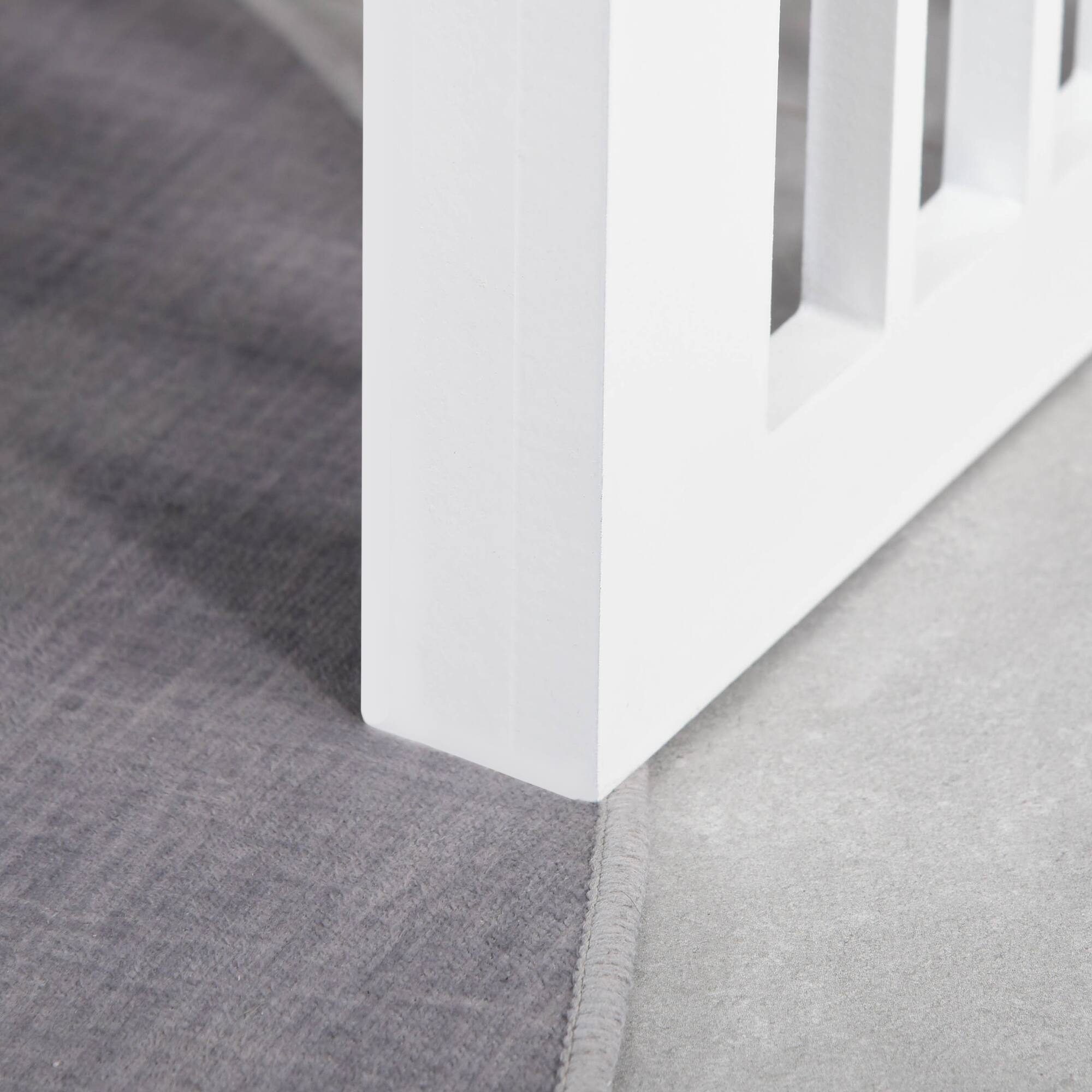 Alt View 5. Pawhut - 6" Height Small Puppy Feeding Station for Messy Pets, Elevated Dog Bowls, Food Stand Pet Feeding Station - White.