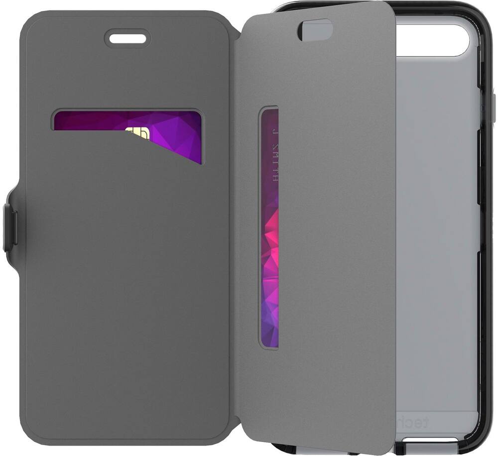 evo wallet case for apple iphone 7 plus and 8 plus - black evo wallet case for apple iphone 7 plus and 8 plus - black