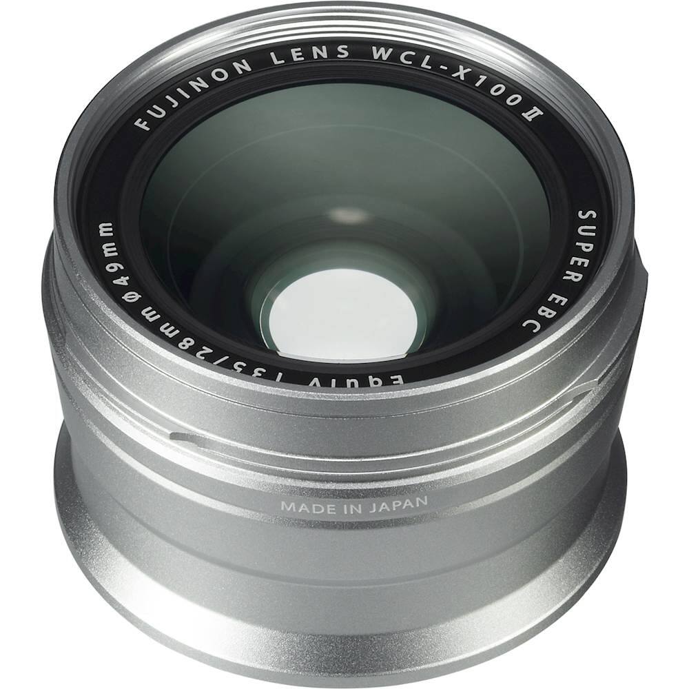 Front. Fujifilm - Fujinon WCL-X100 II Wide Conversion Lens for X100F Digital Camera - Silver.