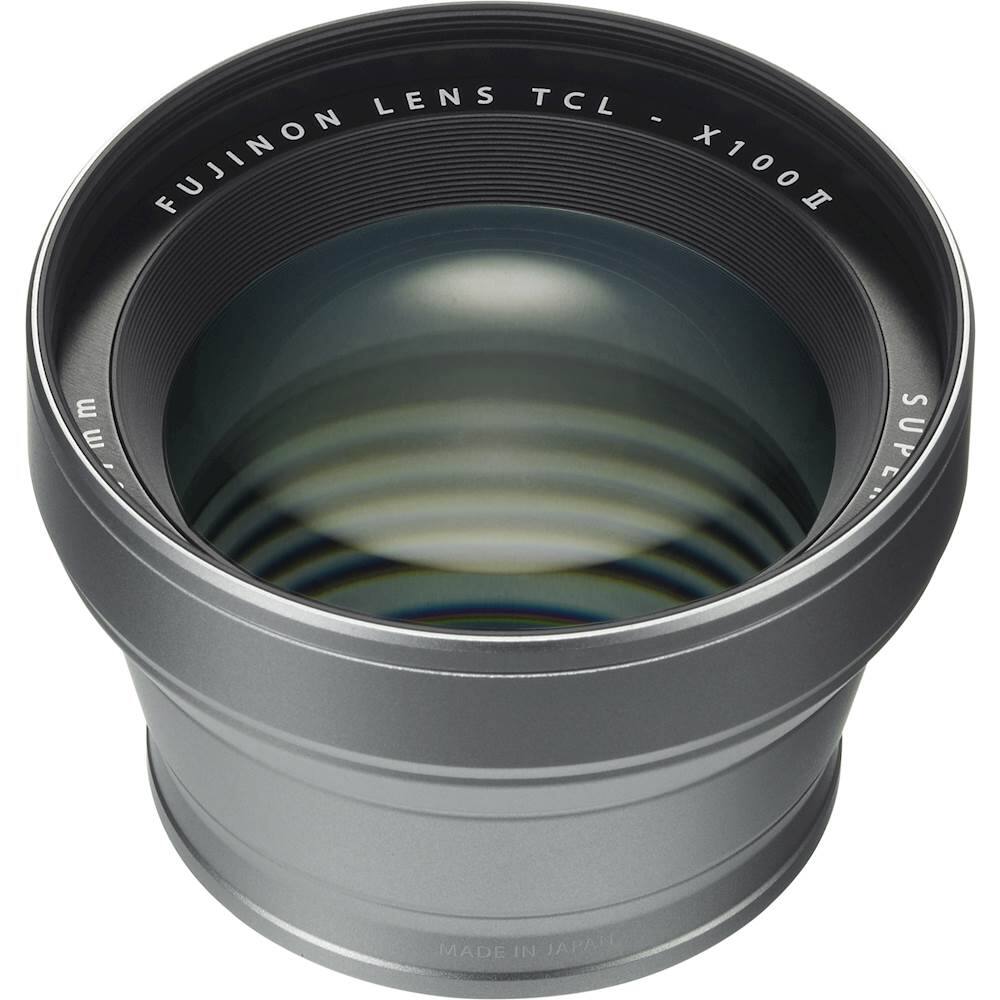 Front. Fujifilm - Fujinon TCL-X100 II Tele Conversion Lens for X100F Digital Camera - Silver.
