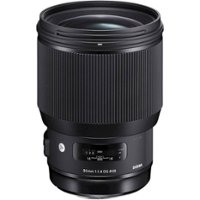 Sigma - Art 85mm F1.4 DG HSM | A Standard Prime Lens for Nikon DSLRs - Black - Front_Zoom