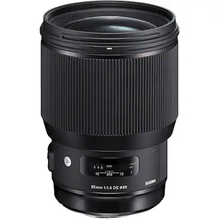 Front. Sigma - Art 85mm F1.4 DG HSM | A Standard Prime Lens for Nikon DSLRs - Black.