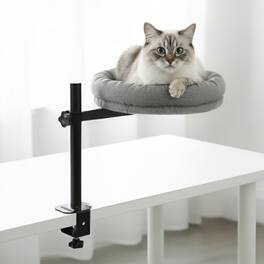 PawsPik - Adjustable 360° Desk Cotton Cat Nest Bed - Gray