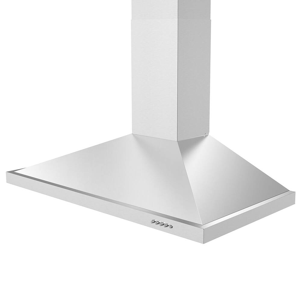 Alt View 5. Streamline - 36 in. Gaiola Ducted Wall Mount 220 CFM Range Hood, Baffle Filters, Push Button Control, LED Light - Brushed Stainless Steel.