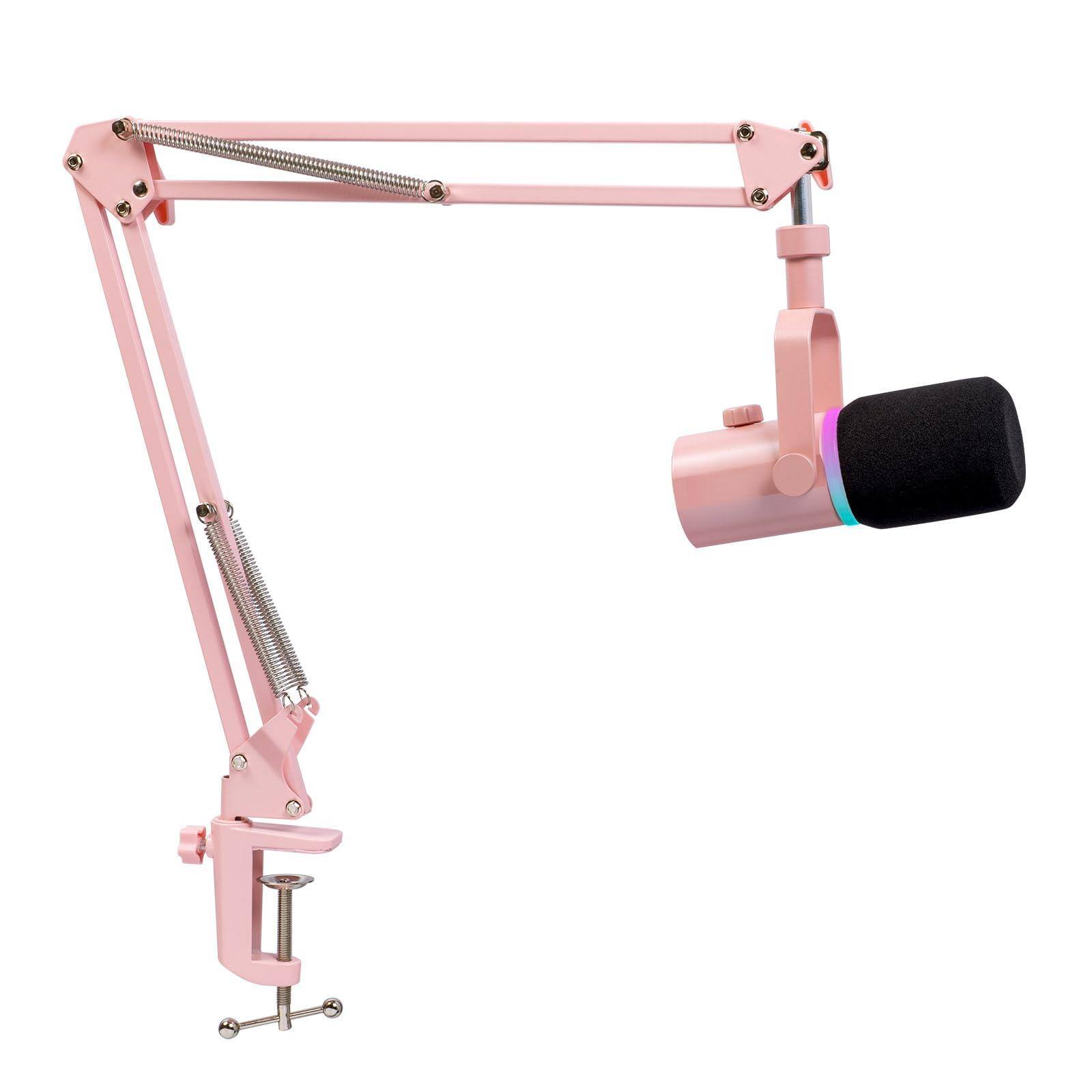 Front. METALTON - Pm1 Dynamic Microphone With Boom Arm Gifts For Podcast Recording Pc Computer Gaming Live Streaming Vocal - Pink.