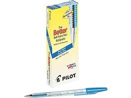 Pilot - Better Ballpoint Pens, Fine Point, Dozen - Blue Ink