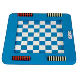 Swim Central - Floating Checkers and Backgammon Magnetic Swimming Pool Board Game Combo - 20" - Blue