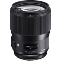 Sigma - Art 135mm f/1.8 DG HSM Telephoto Lens for Select Nikon DSLR Cameras - Black - Front_Zoom