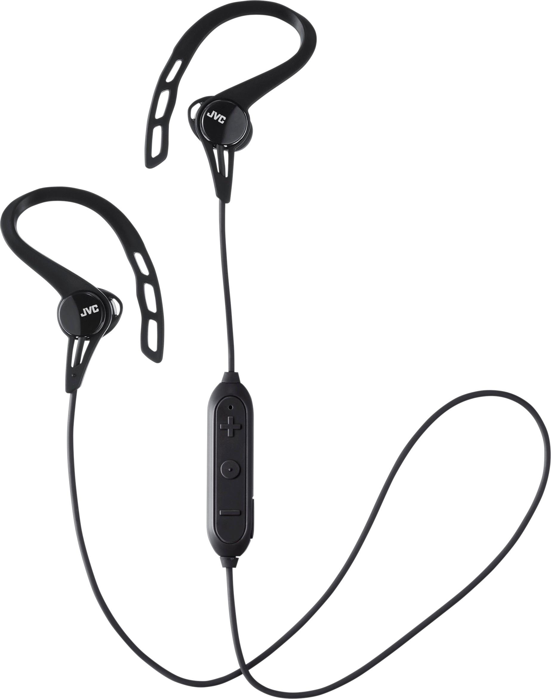 Left View: JVC - HA EC20BT Wireless In-Ear Headphones (iOS) - Black