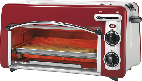  Hamilton Beach Oven with 2-Slice Toaster Combo, Ideal for  Pizza, Chicken Nuggets, Fries and More (22703H), Red: Home & Kitchen