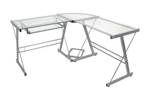 Z line belaire hot sale glass l desk