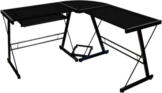 Walker Edison Modern L Shaped Tempered Glass Computer Desk Black D51b29 Best Buy Walker Edison Modern L Shaped Tempered Glass Computer Desk Black D51b29 Best Buy