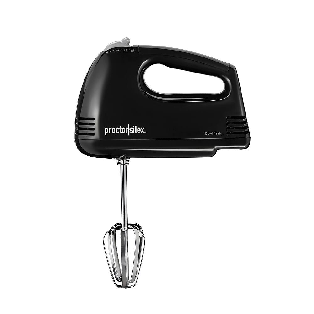 Angle. Proctor Silex - Proctor Silex Easy Mix Hand Mixer, 5 Speeds, Black, 62507PS - BLACK.